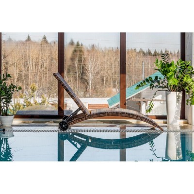 Шезлонг AGATA коричневый без матраса