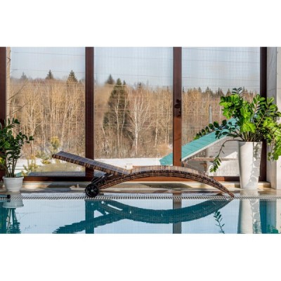 Шезлонг AGATA коричневый без матраса