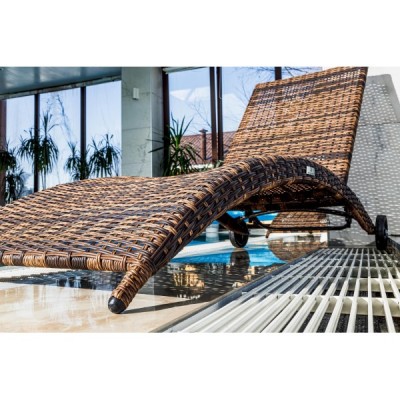 Шезлонг AGATA коричневый без матраса