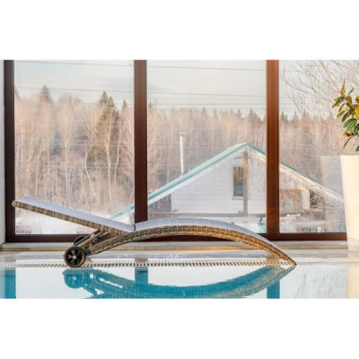 Шезлонг AGATA серый без матраса