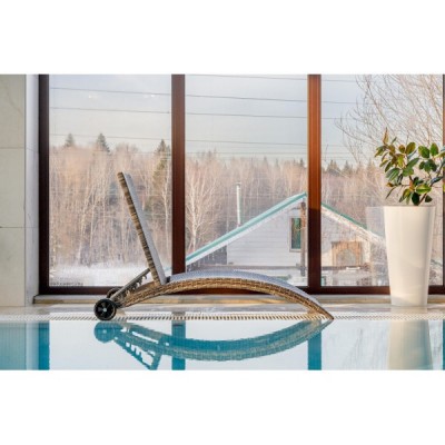 Шезлонг AGATA серый без матраса