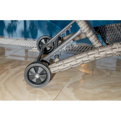 Шезлонг AGATA серый без матраса