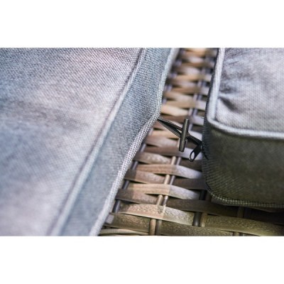 Шезлонг-кровать трансформер из искусственного ротанга Violetta, серый