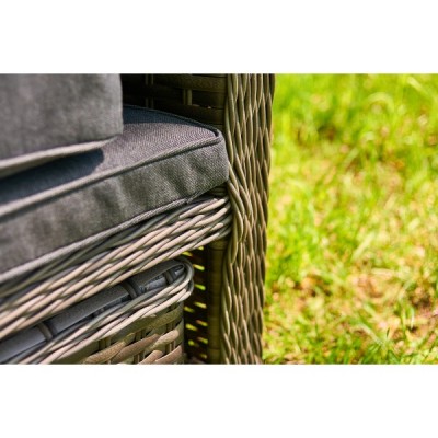 Шезлонг-кровать трансформер из искусственного ротанга Violetta, серый