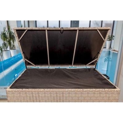 Сундук для хранения KARL 120 с колёсиками, бежевый