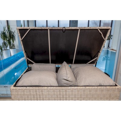 Сундук для хранения KARL 120 с колёсиками, бежевый