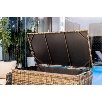 Сундук для хранения KARL 120 с колёсиками, коричневый