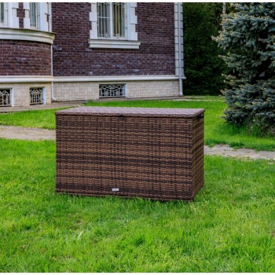 Сундук для хранения KARL 120 с колёсиками, коричневый