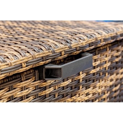 Сундук для хранения KARL 120 с колёсиками, коричневый