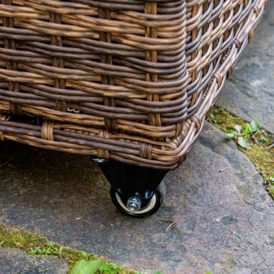 Сундук для хранения KARL 120 с колёсиками, коричневый