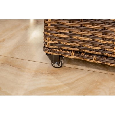 Сундук для хранения KARL 120 с колёсиками, коричневый