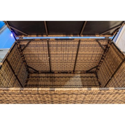 Сундук для хранения KARL 120 с колёсиками, коричневый