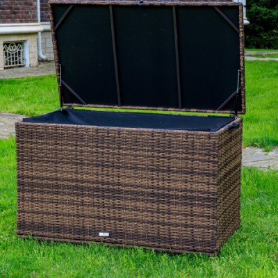 Сундук для хранения KARL 120 с колёсиками, коричневый