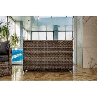 Сундук для хранения KARL 120 с колёсиками, серый