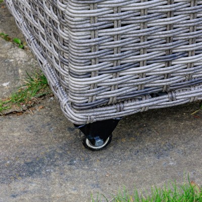 Сундук для хранения KARL 120 с колёсиками, серый