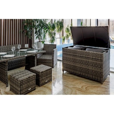 Сундук для хранения KARL 120 с колёсиками, серый