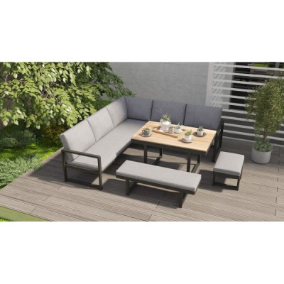 Набор для лаунж зоны из алюминия TOPA с обеденным столом