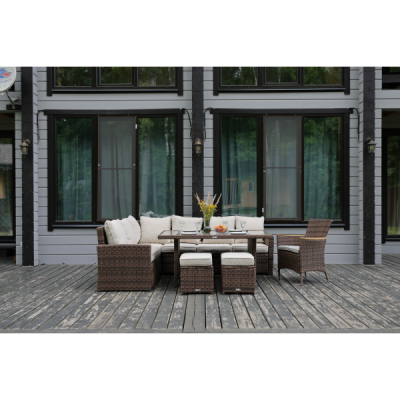 Угловой комплект мебели ZORRO WOOD, коричневый