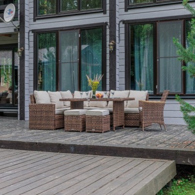 Угловой комплект мебели ZORRO WOOD, коричневый