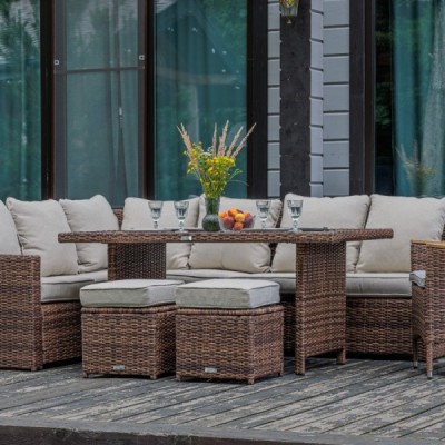 Угловой комплект мебели ZORRO WOOD, коричневый