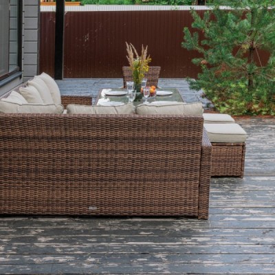 Угловой комплект мебели ZORRO WOOD, коричневый