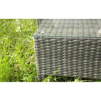 Угловой комплект садовой мебели VICKY из искусственного ротанга, серый Угловой комплект садовой мебели VICKY из искусственного ротанга, серый