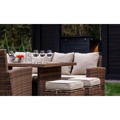 Угловой комплект мебели ZORRO PLUS DOUBLE, коричневый