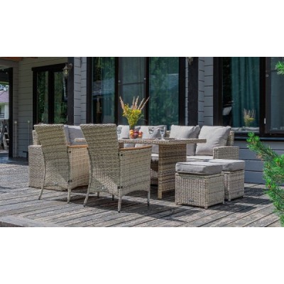 Угловой комплект мебели ZORRO WOOD DOUBLE, бежевый