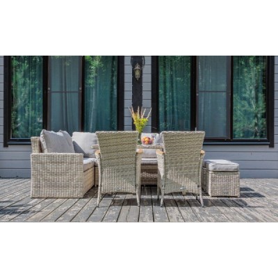 Угловой комплект мебели ZORRO WOOD DOUBLE, бежевый