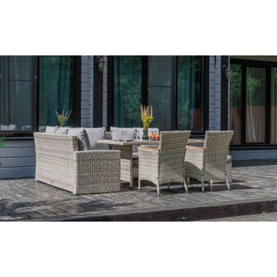 Угловой комплект мебели ZORRO WOOD DOUBLE, бежевый