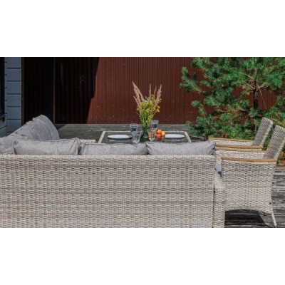 Угловой комплект мебели ZORRO WOOD DOUBLE, бежевый