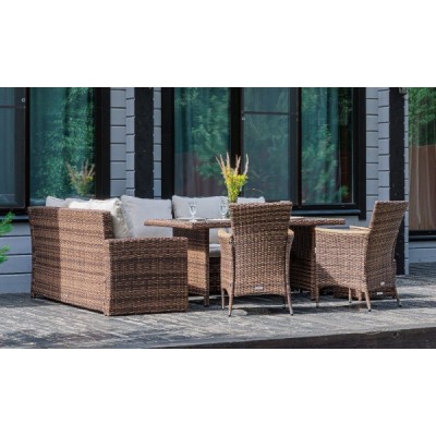 Угловой комплект мебели ZORRO WOOD DOUBLE, коричневый