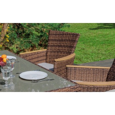 Угловой комплект мебели ZORRO WOOD DOUBLE, коричневый