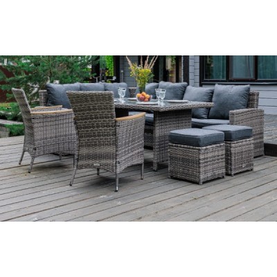 Угловой комплект мебели ZORRO WOOD DOUBLE, серый