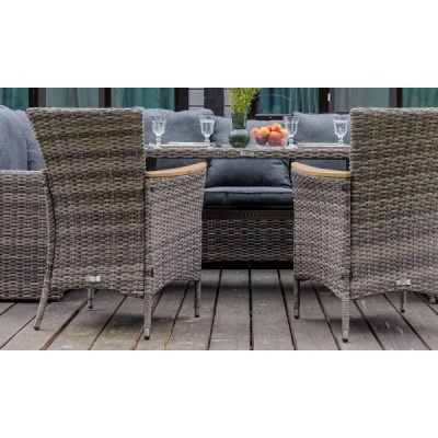 Угловой комплект мебели ZORRO WOOD DOUBLE, серый