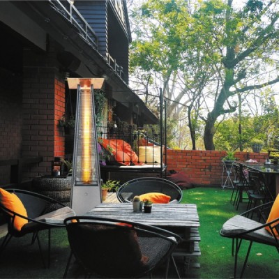 Уличный газовый обогреватель Aesto A-06Т античное серебро