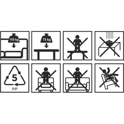 Комплект садовой мебели Корфу сет (Corfu set) серый